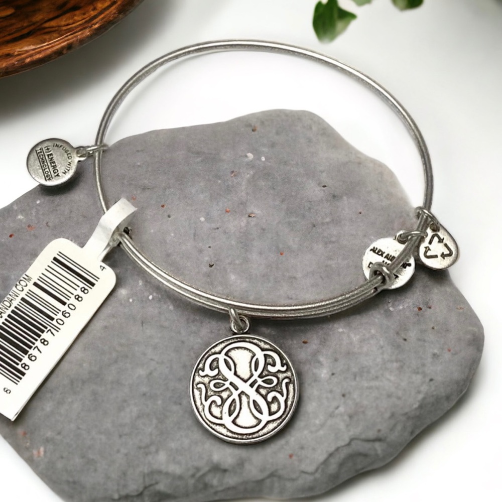 Alex and Ani Path of Life ll Bangle Silver Charm Bracelet One Size Adjus…